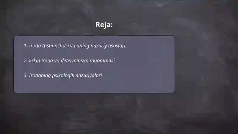 Iroda borasidagi nazoriyalar 2