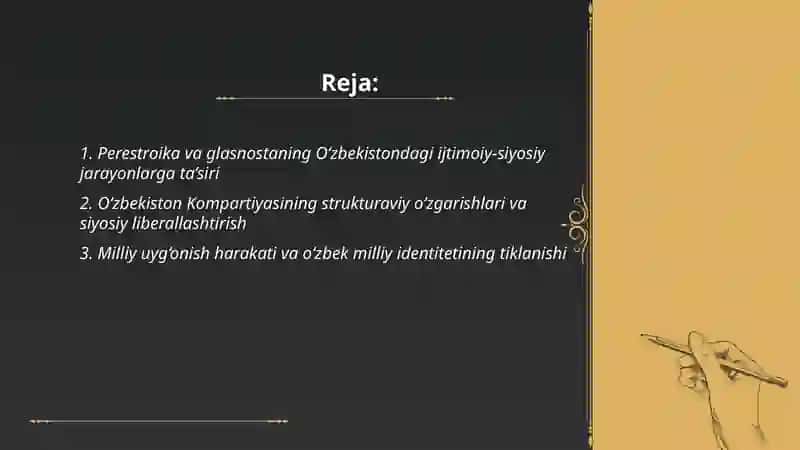 Mustaqillikka erishish arafasida O‘zbekistondagi ijtimoiy-siyosiy jarayonlar 2