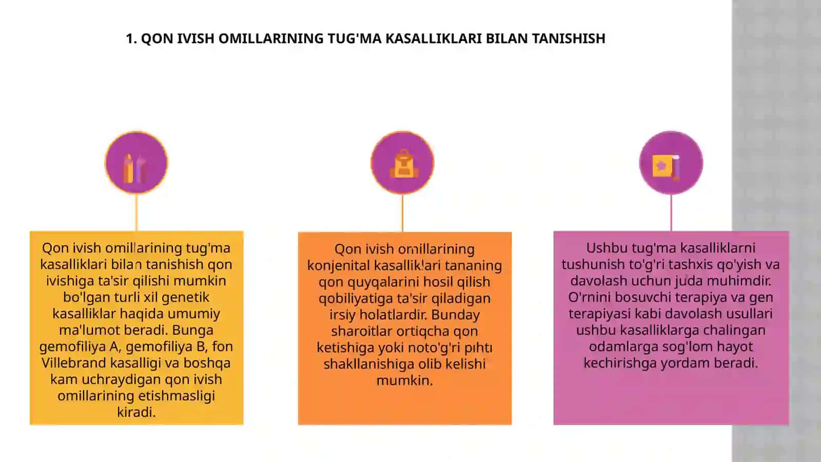 Qon ivish omillarining tuģma kasalliklari 2