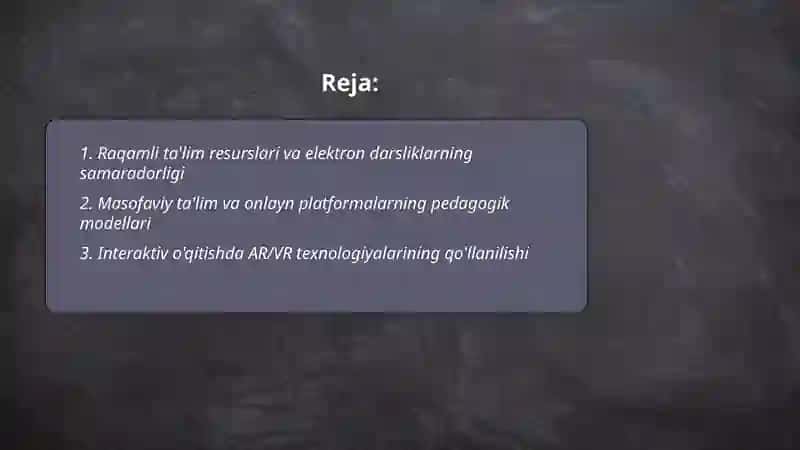 XXI asr ta'limida zamonaviy texnologiyalarning qo'llanilishi va pedagogik innovatsiyalar 2