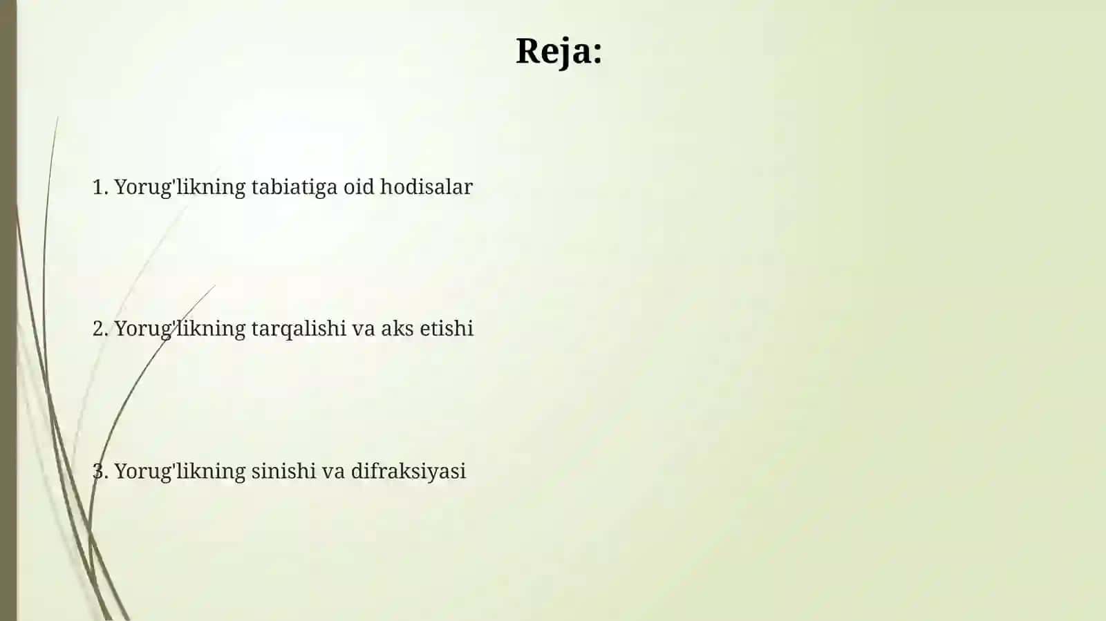 Yorug'lik hodisalari 2
