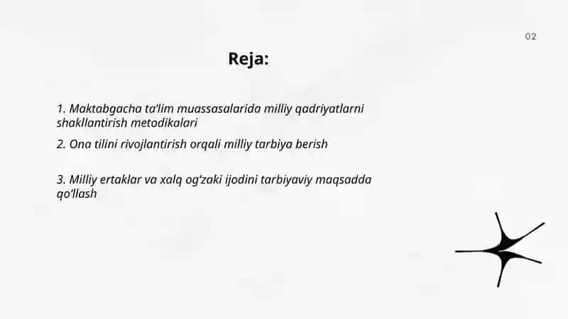 Maktabgacha ta’lim muassasalarida milliy tarbiya 2
