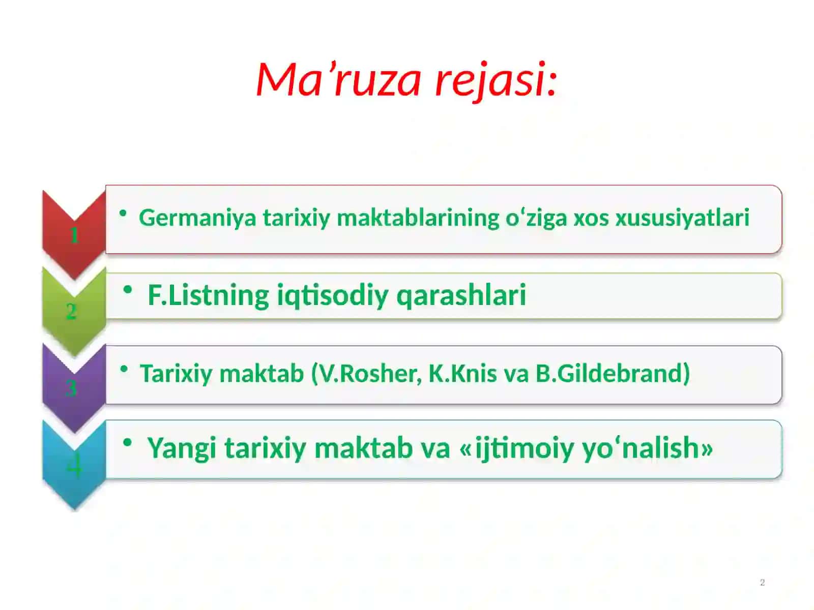 Germaniyatarixiy maktabini paydo bo‘lishi va uni rivojlanish bosqichlari 2