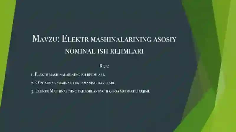 Elektr mashinalarning qizishi va sovitish tizimlari 2