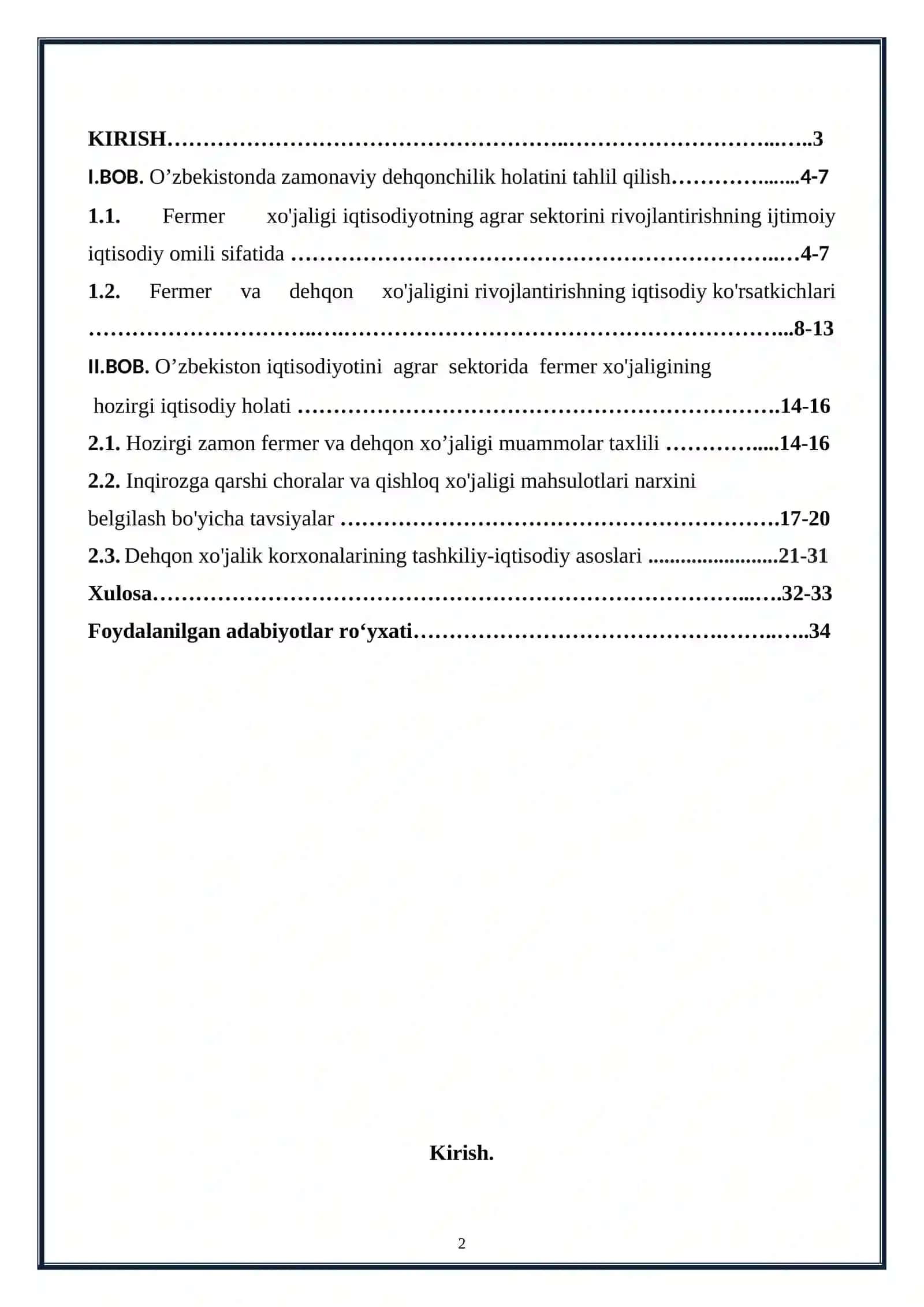 Fermer va dehqon xo'jaliklarining tashkiliy-iqtisodiy asoslari 2