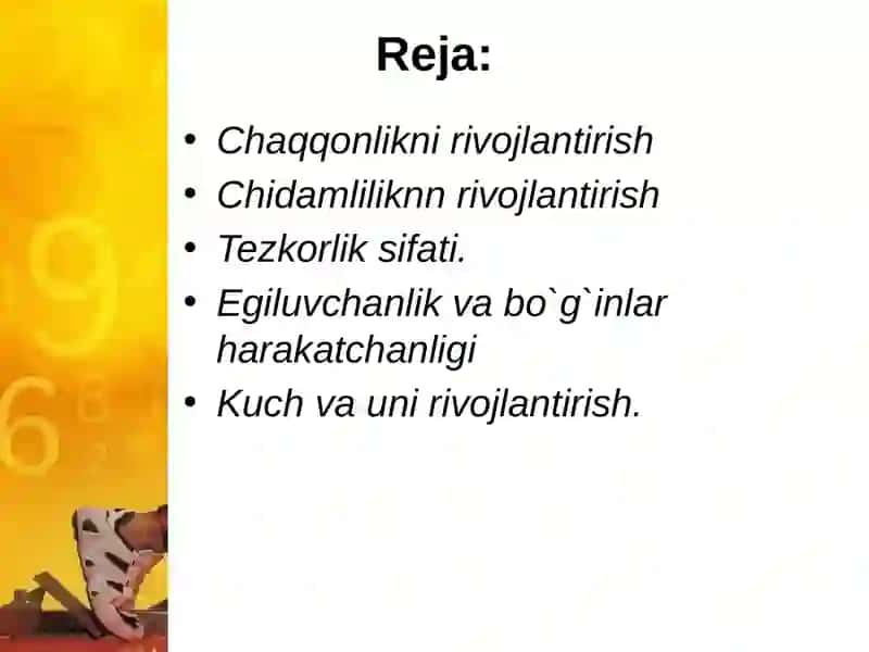 Jismoniy tarbiyada jismoniy sifatlarni rivojlantirish 2
