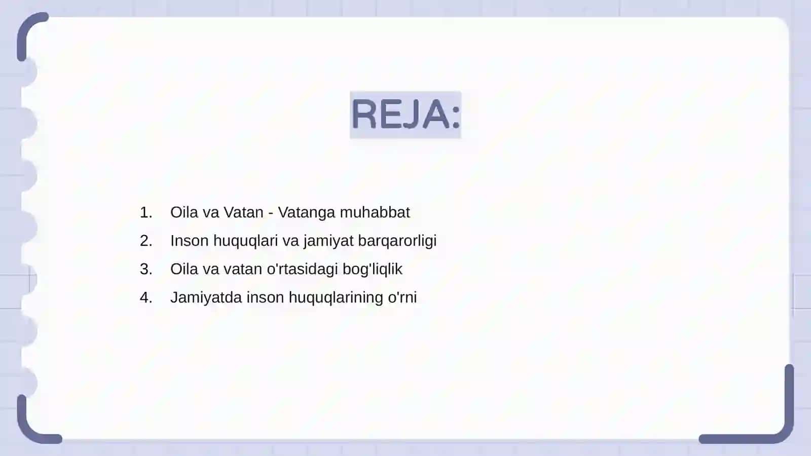 Oila-Vatan ichra vatan, inson huquqlari - jamiyat poydevori 2