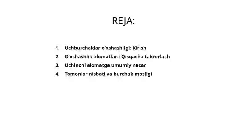 Uchburchaklar o‘xshashligining uchinchi alomati 2
