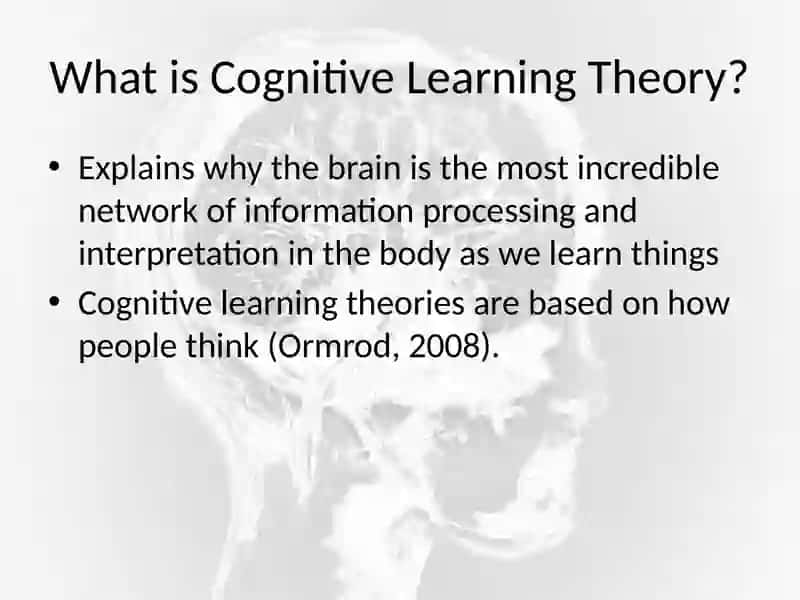 Cognitive Learning Theory 2