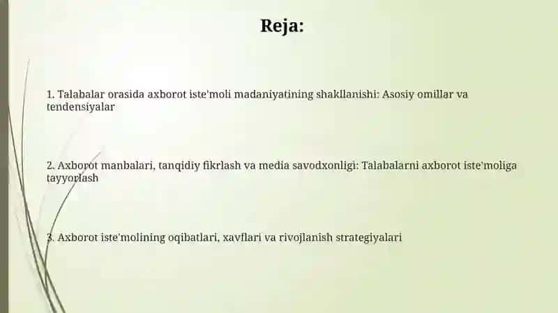 Talabalar orasida axborot iste'moli madaniyatining shakillanishi 2