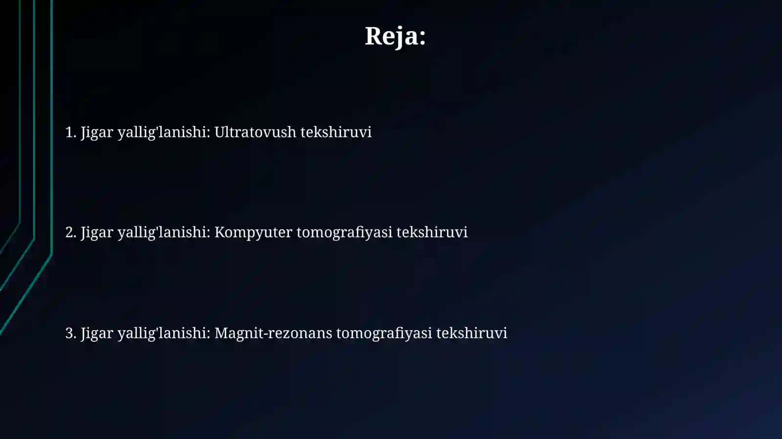 Jigar yalligʻlanishi:uzi, kt,mrt tekshiruvi 2