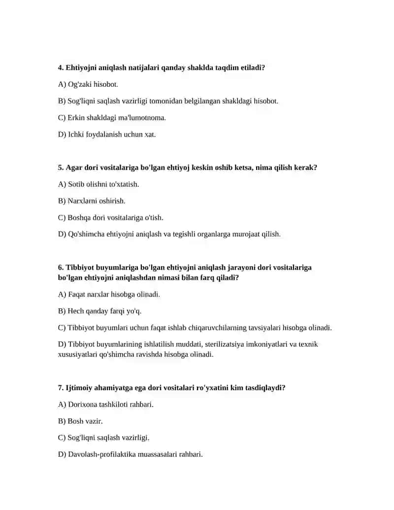 Ijtimoiy ahamiyatga ega dori vositalari va tibbiyot buyumlariga ehtiyojni aniqlash tartibi 2