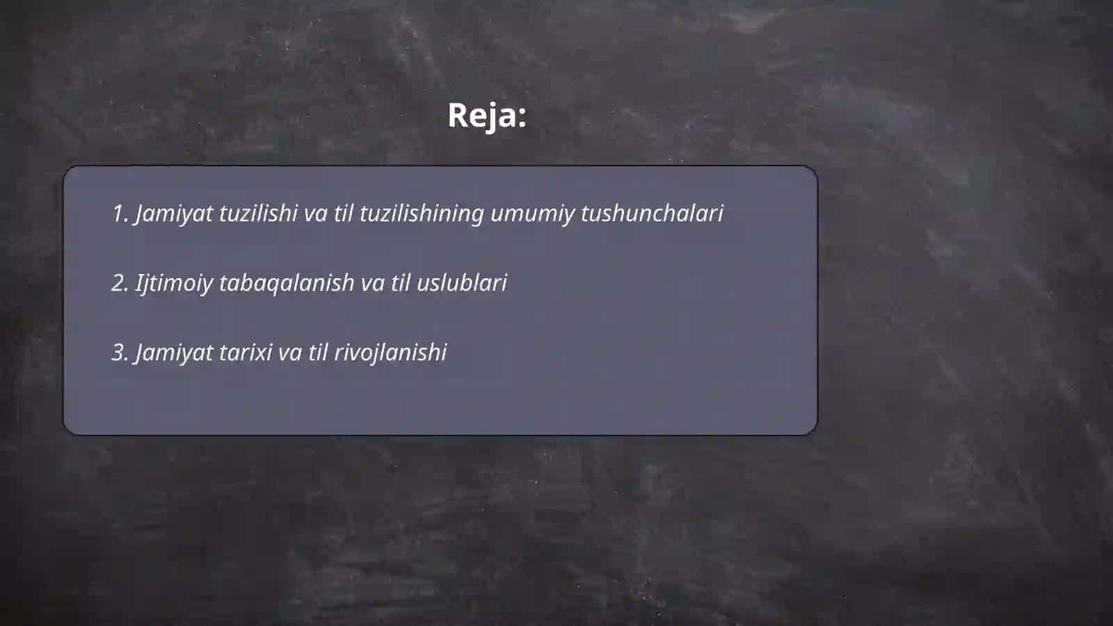 Jamiyat tuzilishi va til tuzilishi:korrelatsiya va differentsiatsiya 2