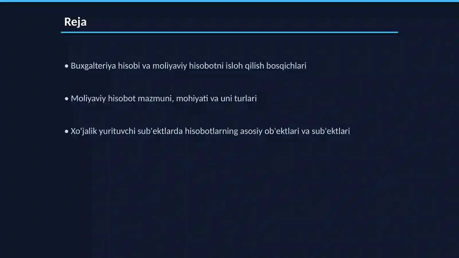 Moliyaviy hisobot 2 fani xususiyati 2