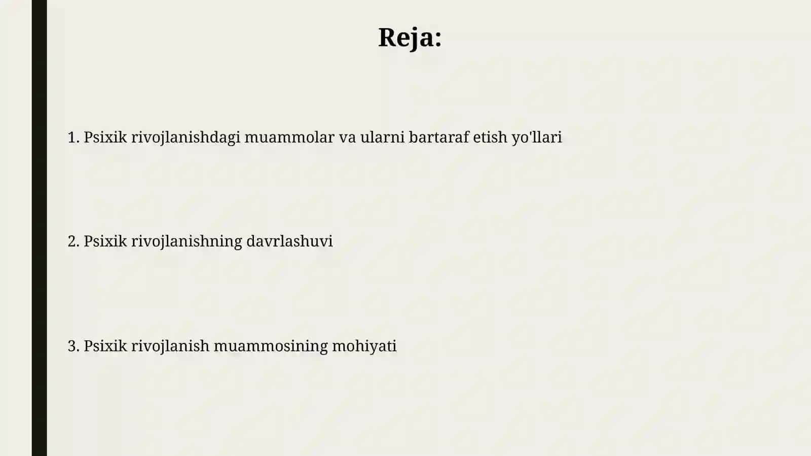 Psixik rivojlanish va uni davrlashtirish muammosi 2