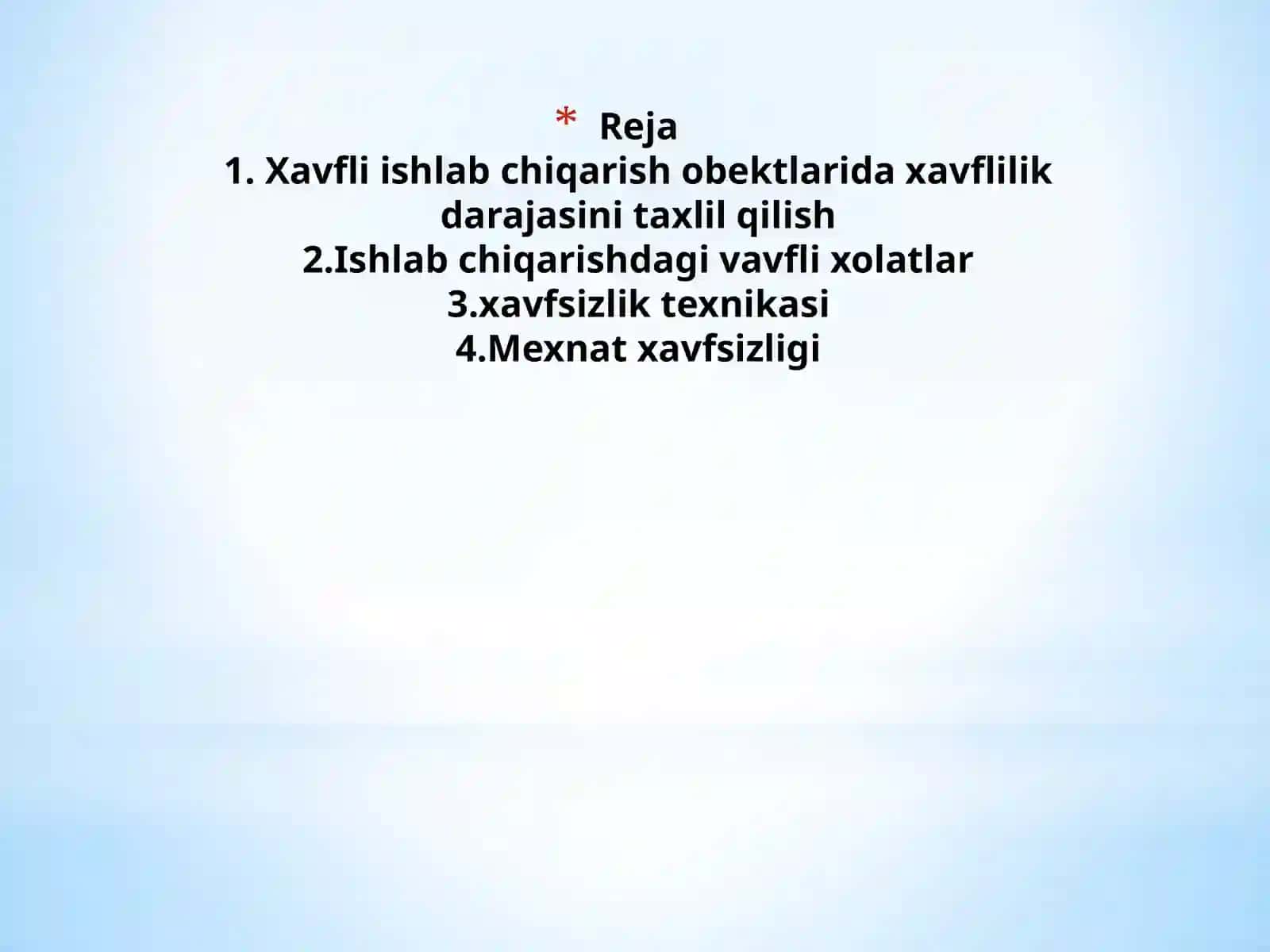 SANOAT EKOLOGIYASI VA XAYOT XAFSIZLIGI 2