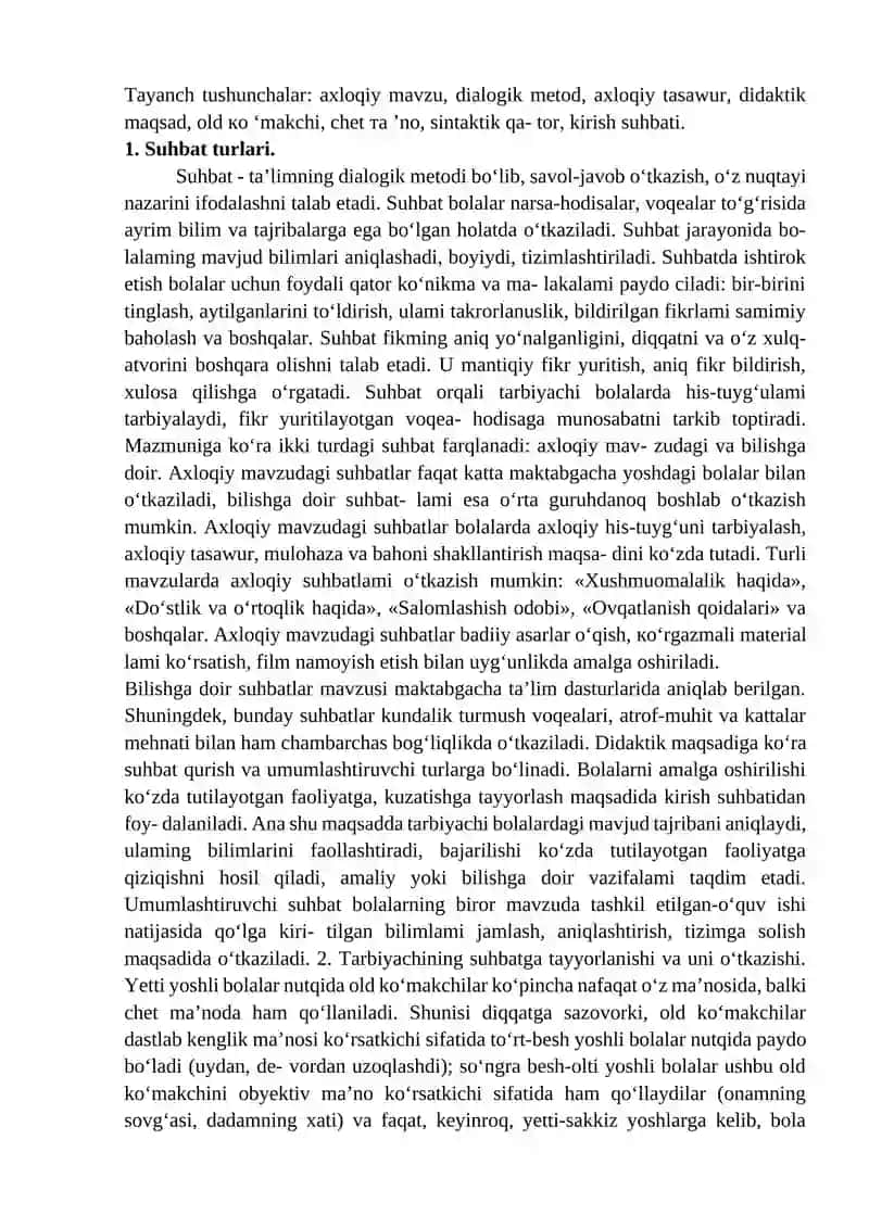 SUHBAT TURLARI VA UNING BOLA NUTQINI RIVOJLANTIRISHDAGI AHAMYATI 2