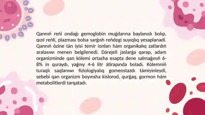 Qannıń fizikalıq quramı 2