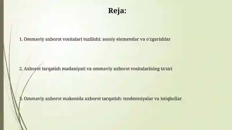 Ommaviy axborot vositalari tuzilishi 2