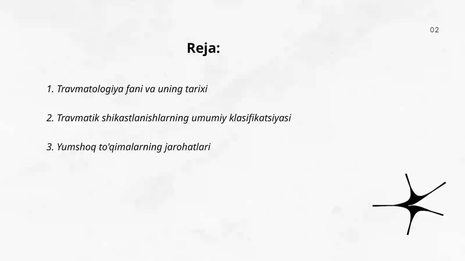 Travmatologik kasalliklar haqida tushuncha 2