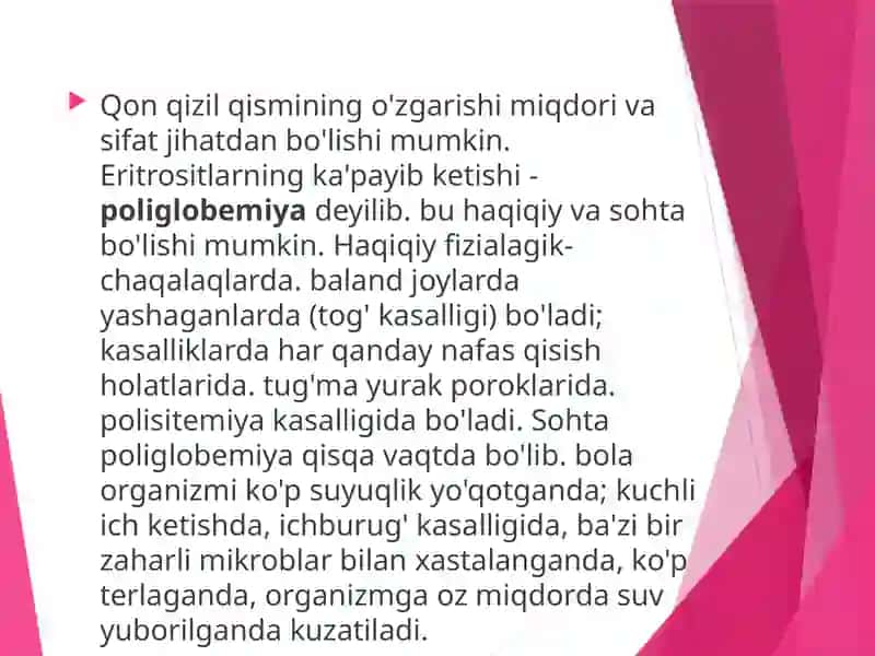 Qonhujayralarining fiziologik vareparativ regeneratsiyasi mexanizmlari 2