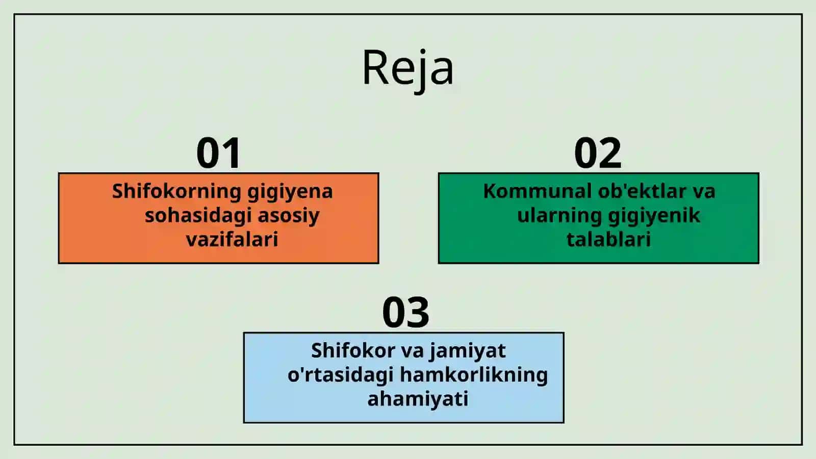 Kommunal gigiyena fanini òrganishda shifokorning vazifalari.Kommunal ob'ektlar haqida tushuncha 2