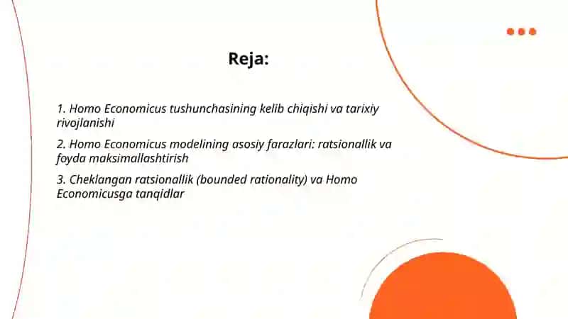 "Homo Economicus" tushunchasi va modeli 2