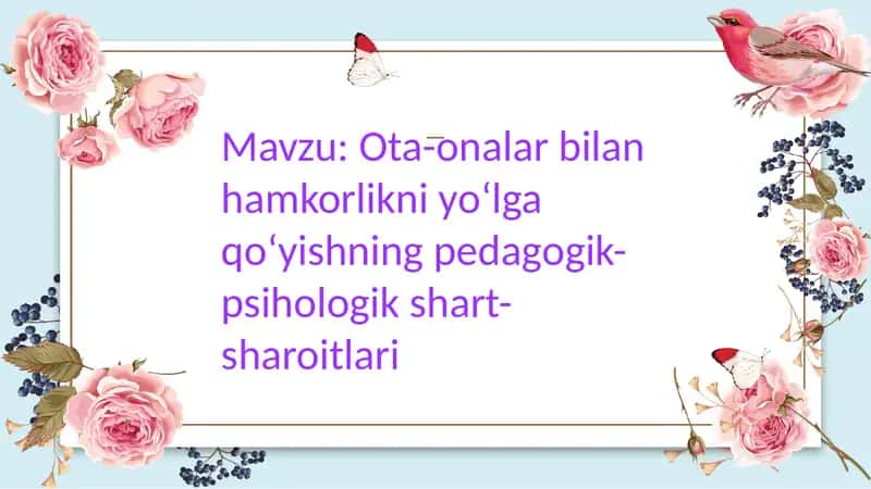 Pedagogika fanidan tayyorlangan mustaqil ish 2