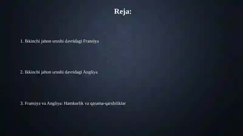 Fransiya va Angliya ikkinchi jahon urushi yillarida 2
