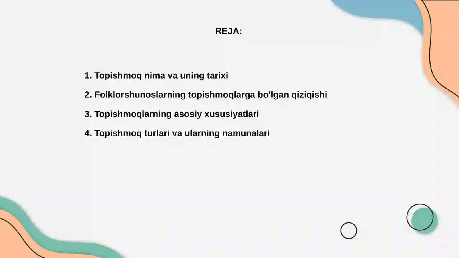 Topishmoq va ularning folklorshunoslar tomonidan òrganilishi 2