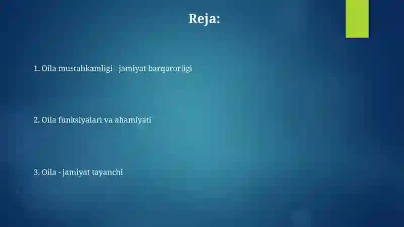 Totuv oila- Jamiyat tayanchi 2