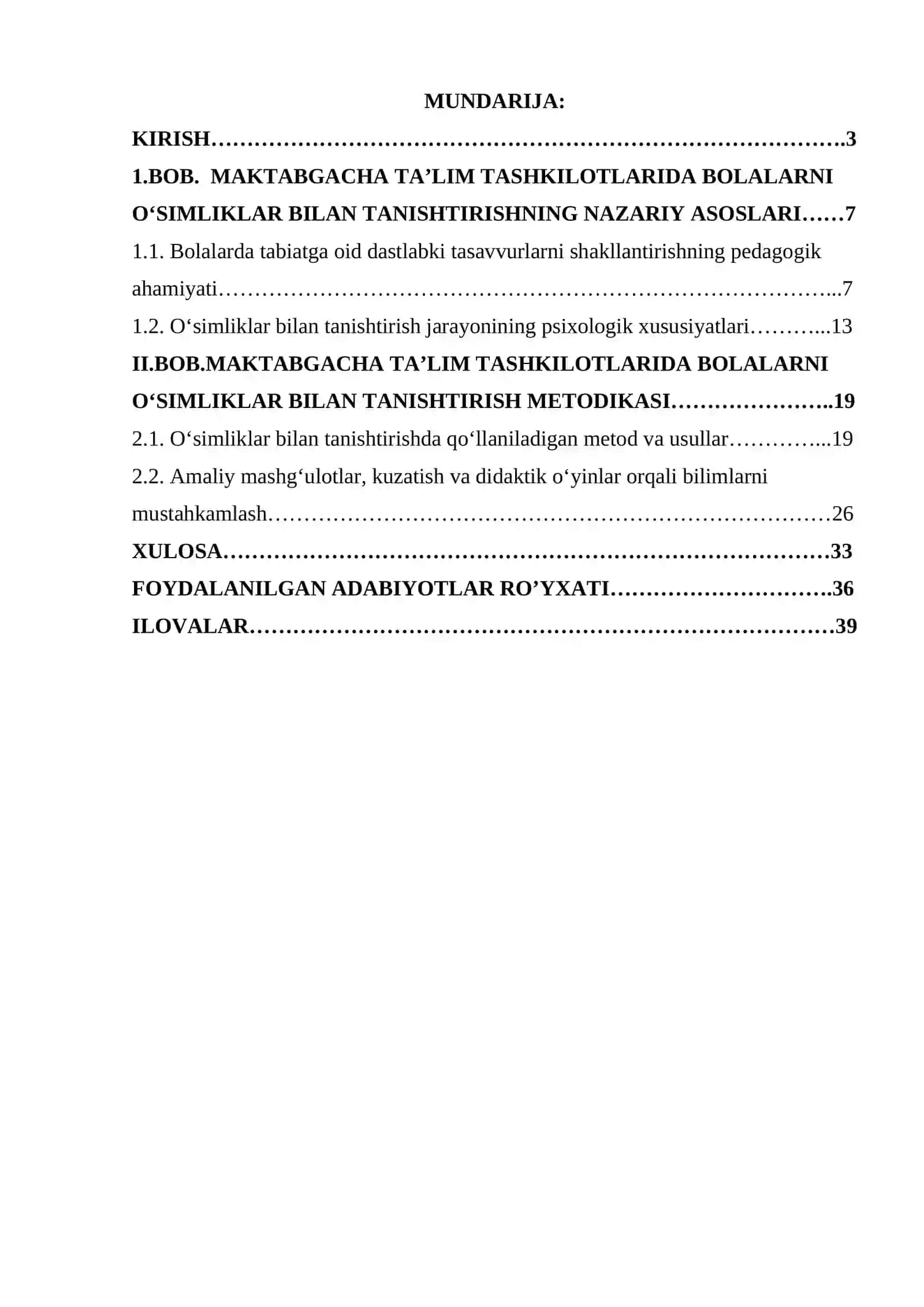 Maktabgacha ta’lim tashkilotlarida bolalarni o’simliklar bilan tanishtrish metodikasi 2
