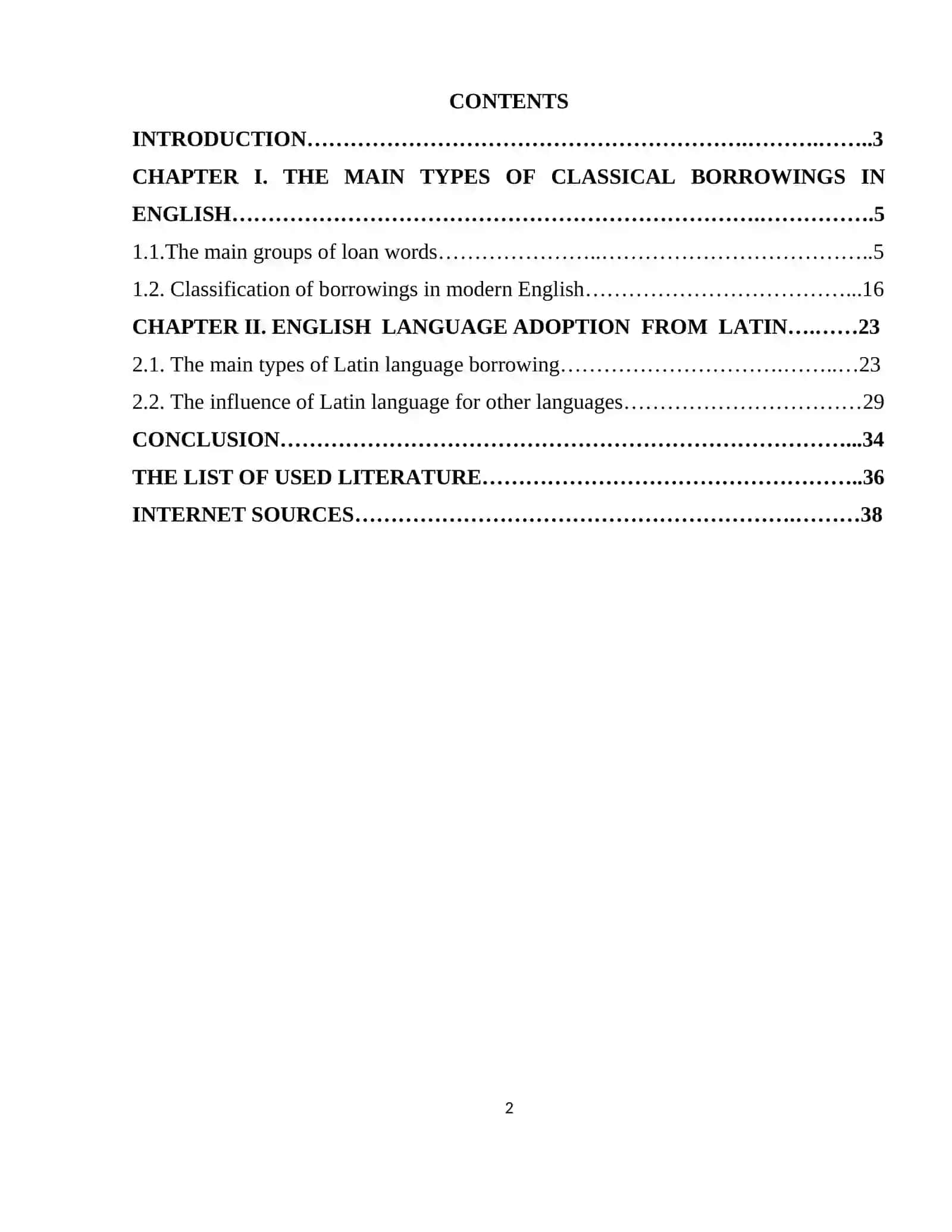 Loanwords in English Language 2