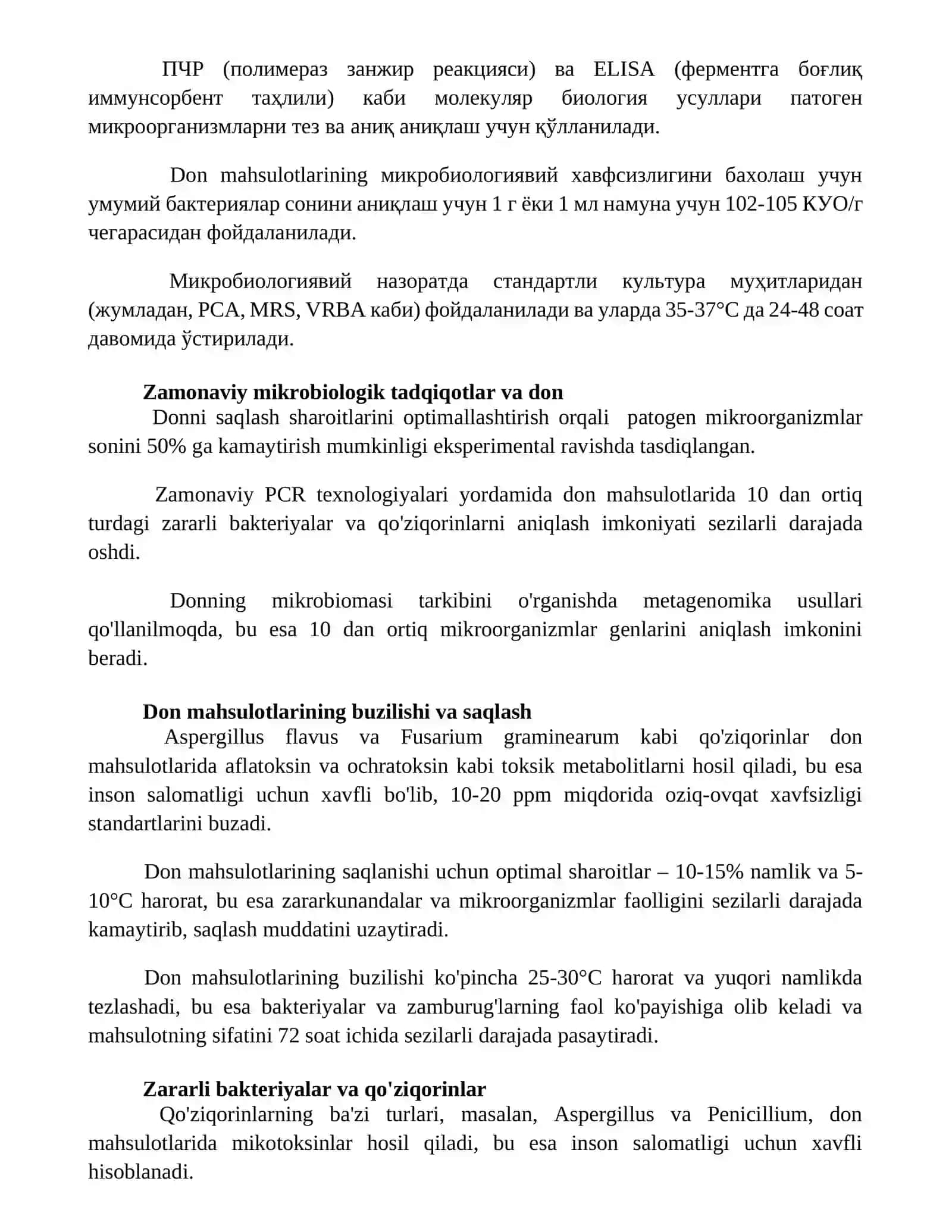Don va don mahsulotlari mikrobiologiyasi 2