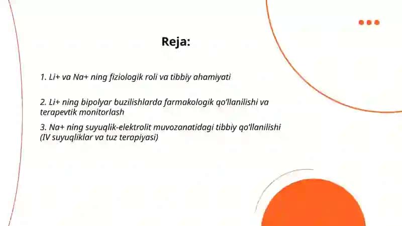 Kationni Tibbiyotda Qo’llash 2