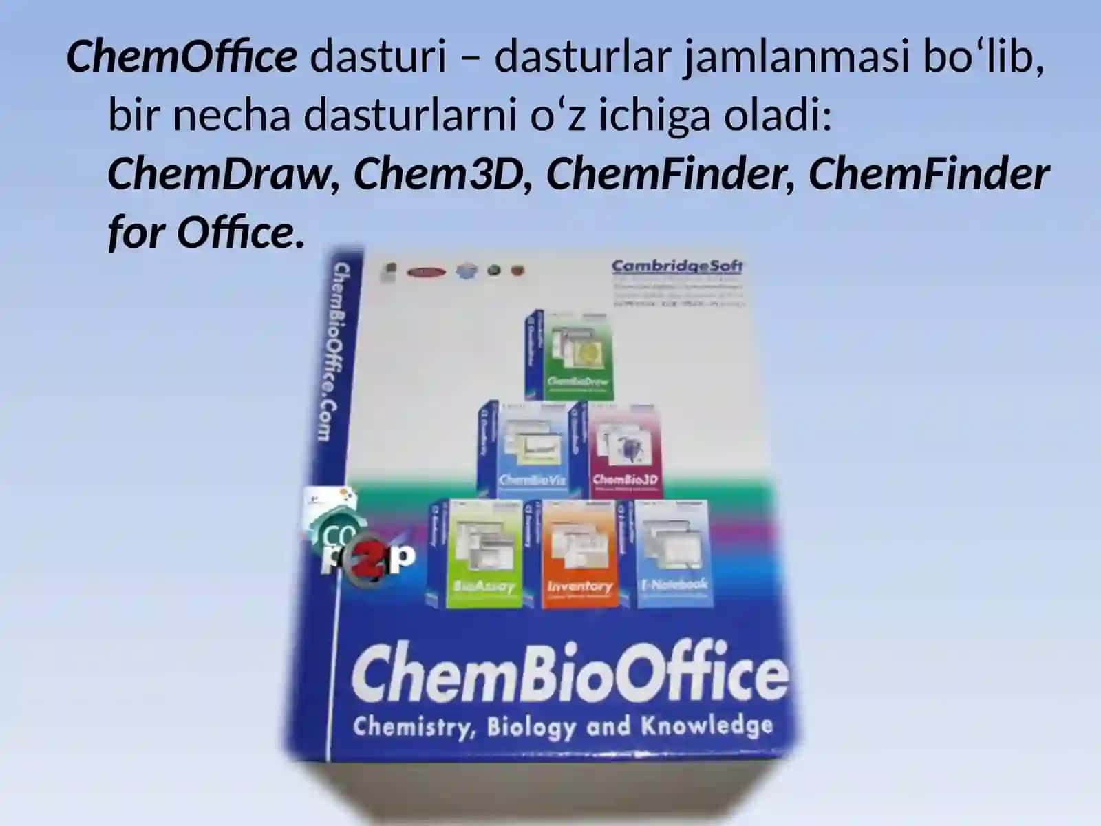 ChemOffice dasturida kimyoviy birikmalarninig uch o’lchamli tasvirini yaratish 2