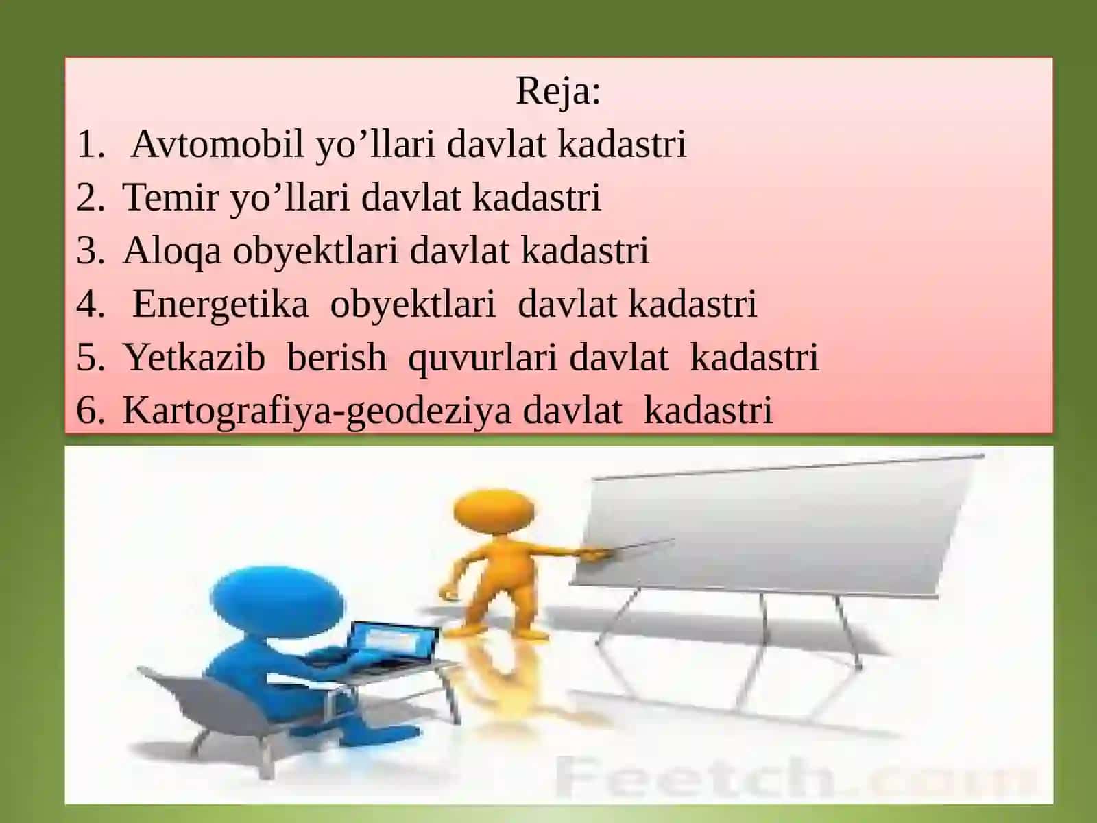DAVLAR KADASTRLARINING CHIZIQLI TURLARINING YURITISH O’ZIGA HUSUSIYATLARI 2