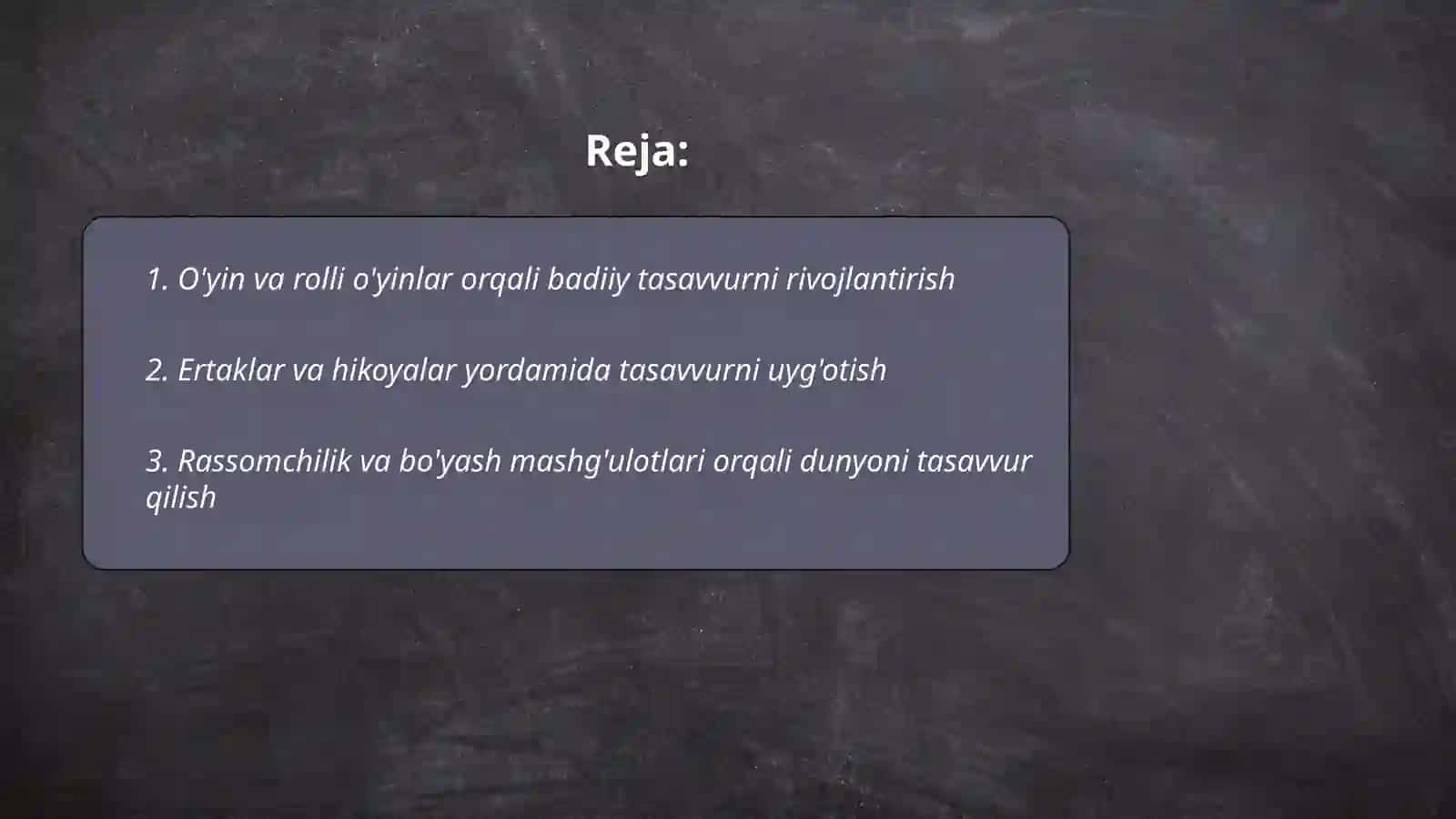 Ilk va maktabgacha yoshgacha bolalarning dunyoni badiiy tasavvur etishga orgatish yo`llari 2
