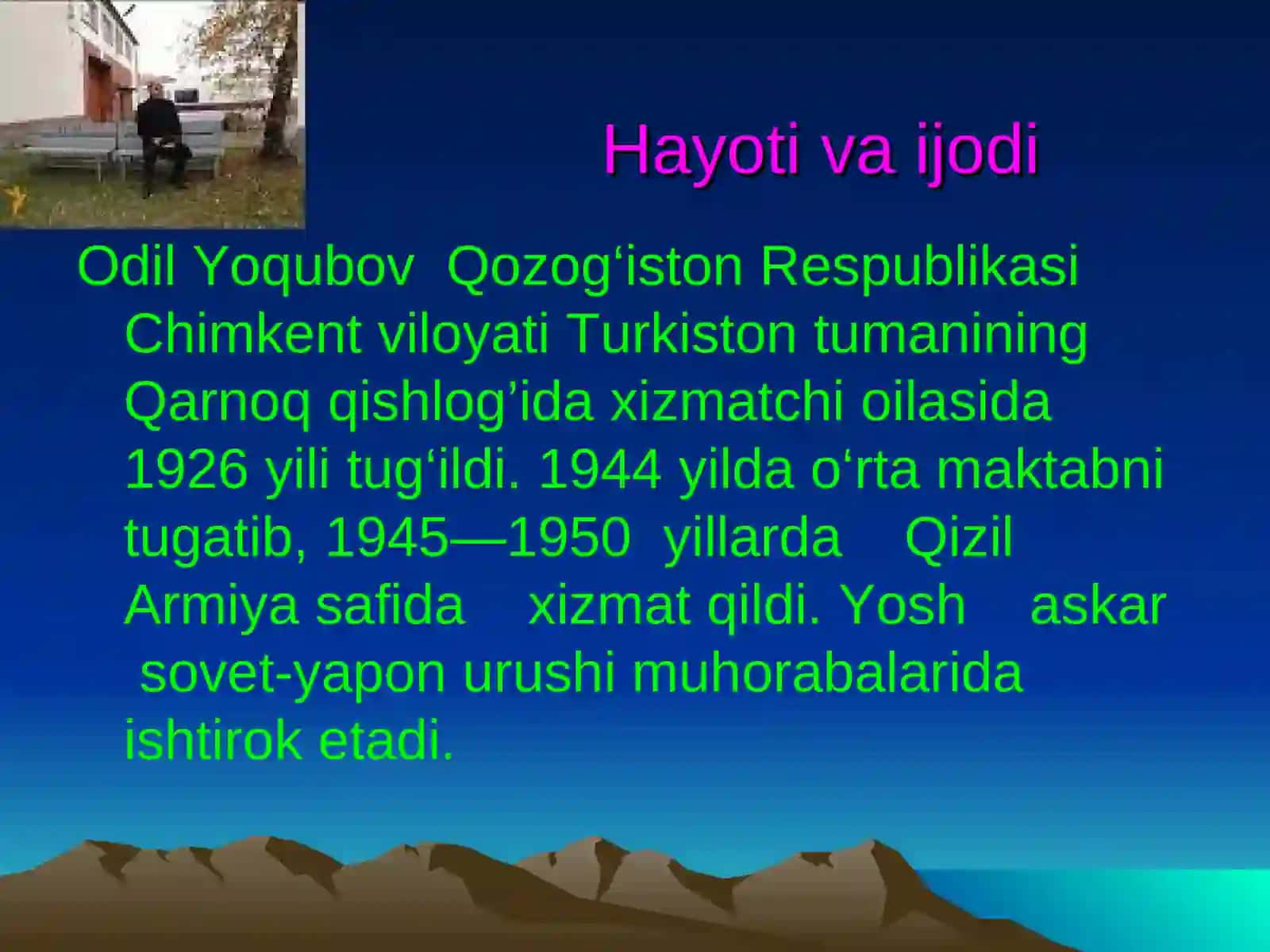 Odil Yoqubov hayoti va ijodi 2