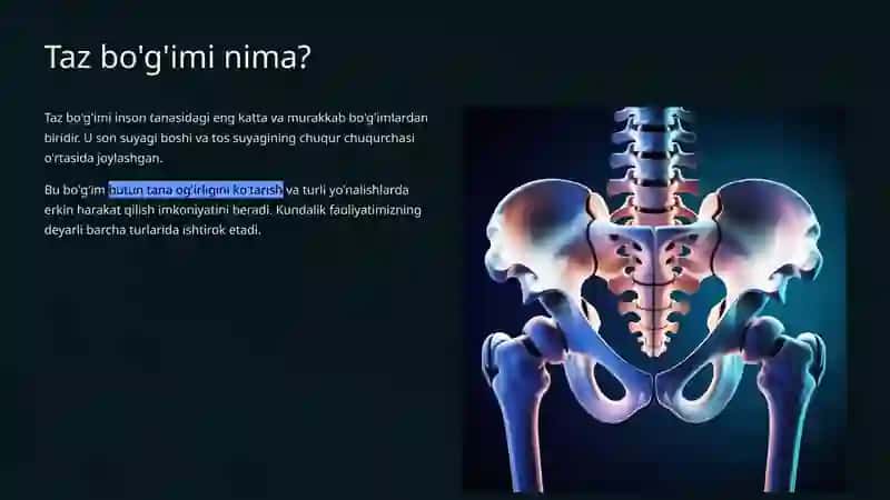 Taz bo'g'imlarining mexanikasi 2