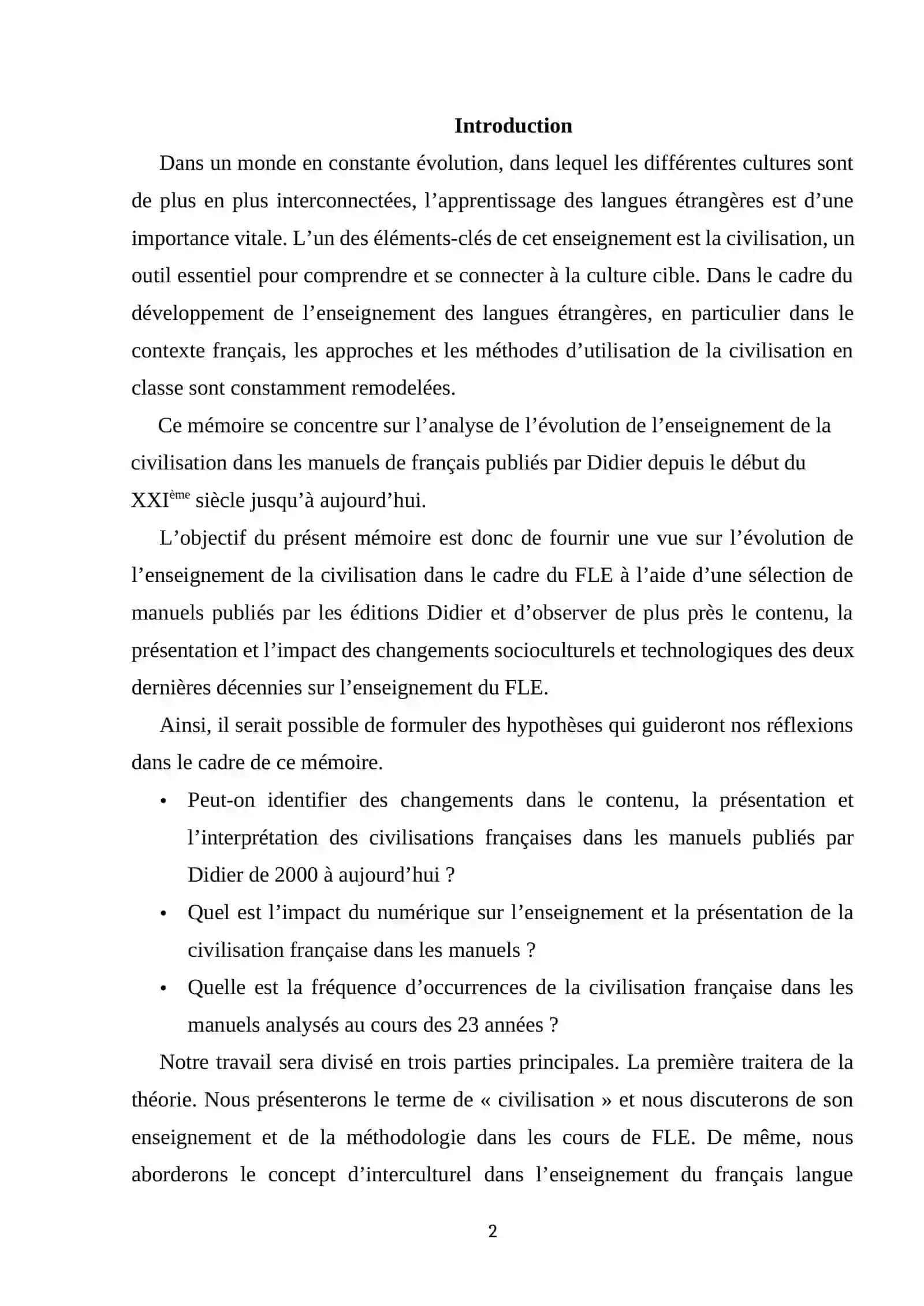 L’ENSEIGNEMENT DE LA CIVILISATION FRANÇAISE DANS LES COURS DE FLE 2