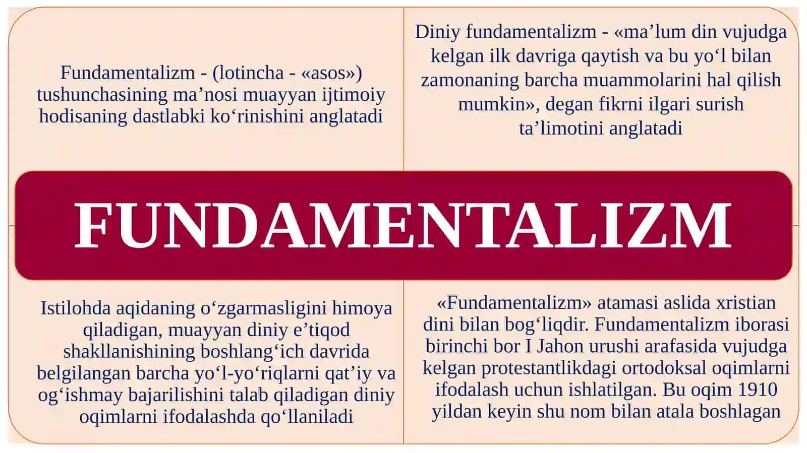 Diniy fundamentalizm, radikalizm va terrorizmning tarixi va yo‘nalishlari 2