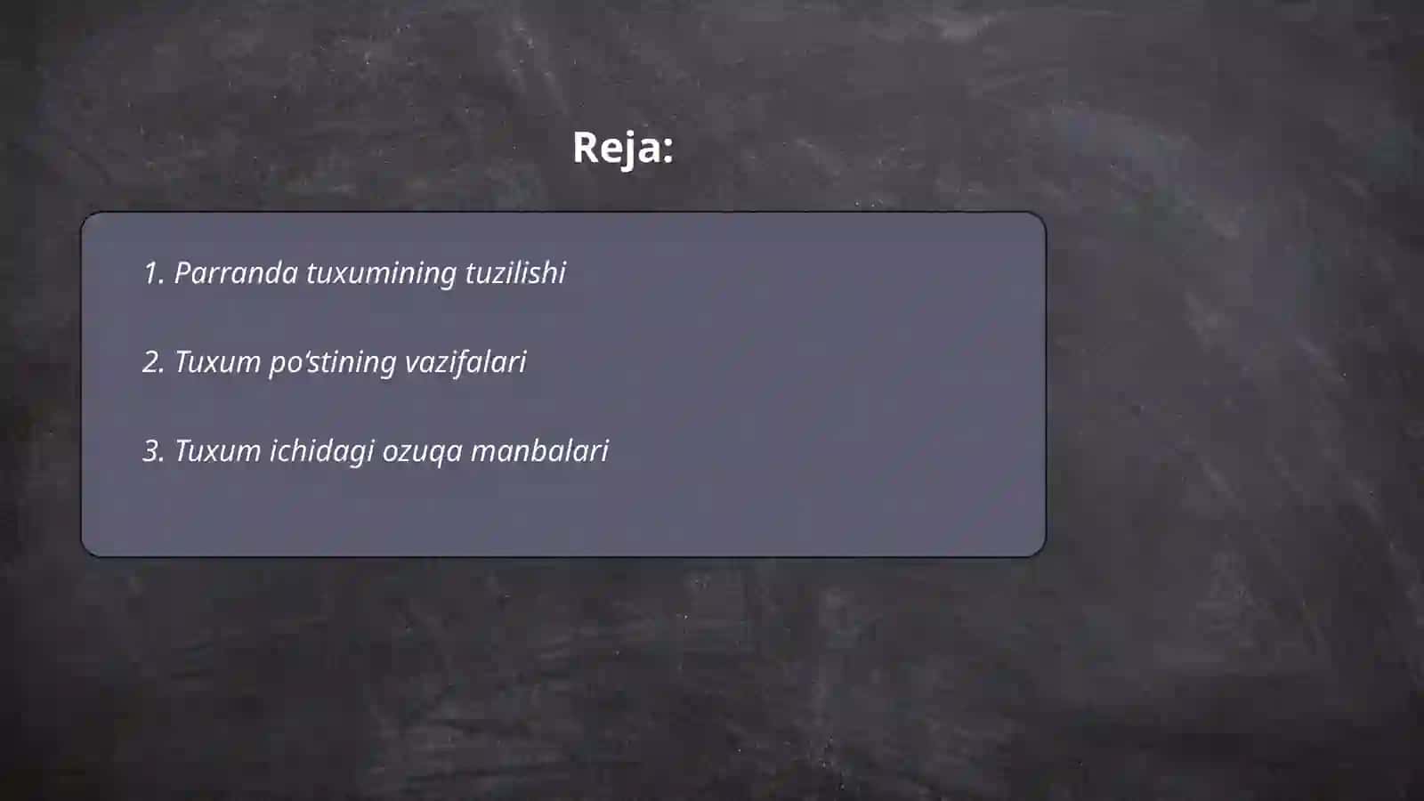Parranda tuxumlarining tuzilishi 2