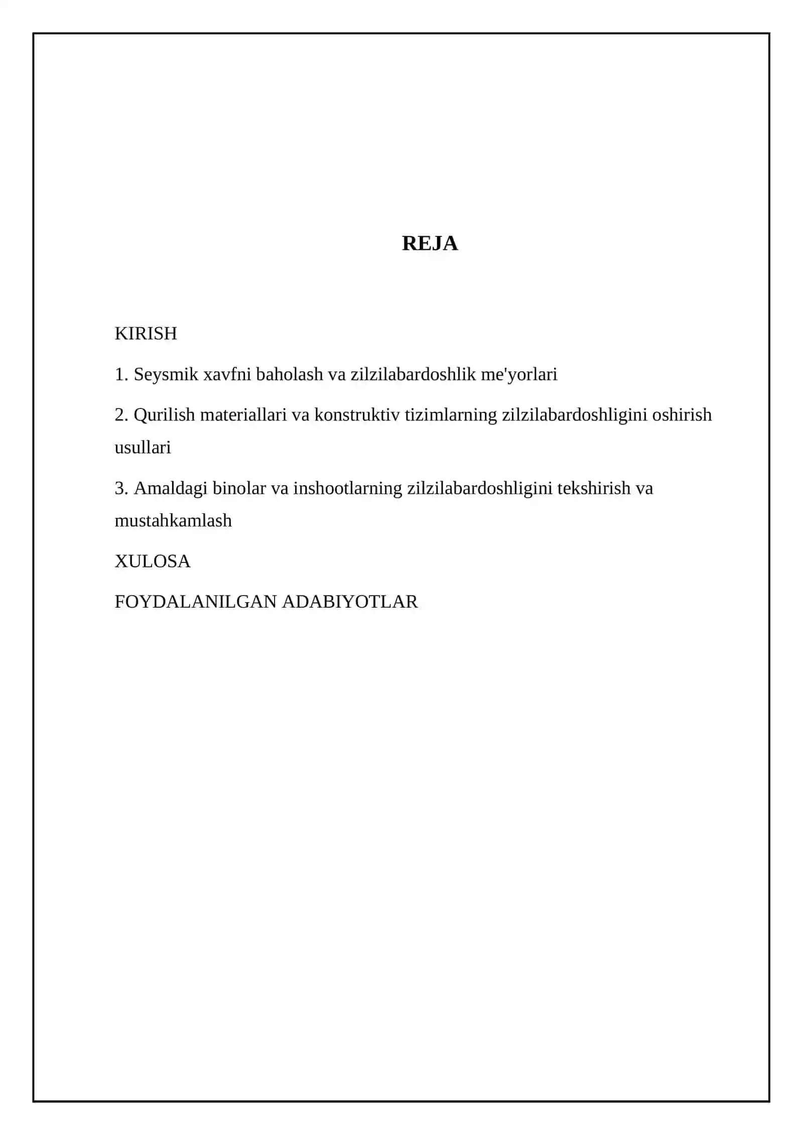 Zilzila. Bino va inshotlarning zilzilabardoshligi 2