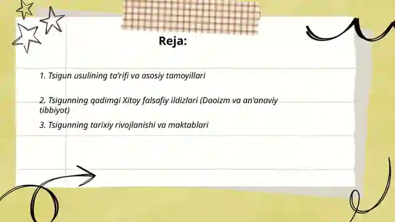 Tsigun usuli. Uning kelib chiqishi va hozirda qo'llanilishi 2