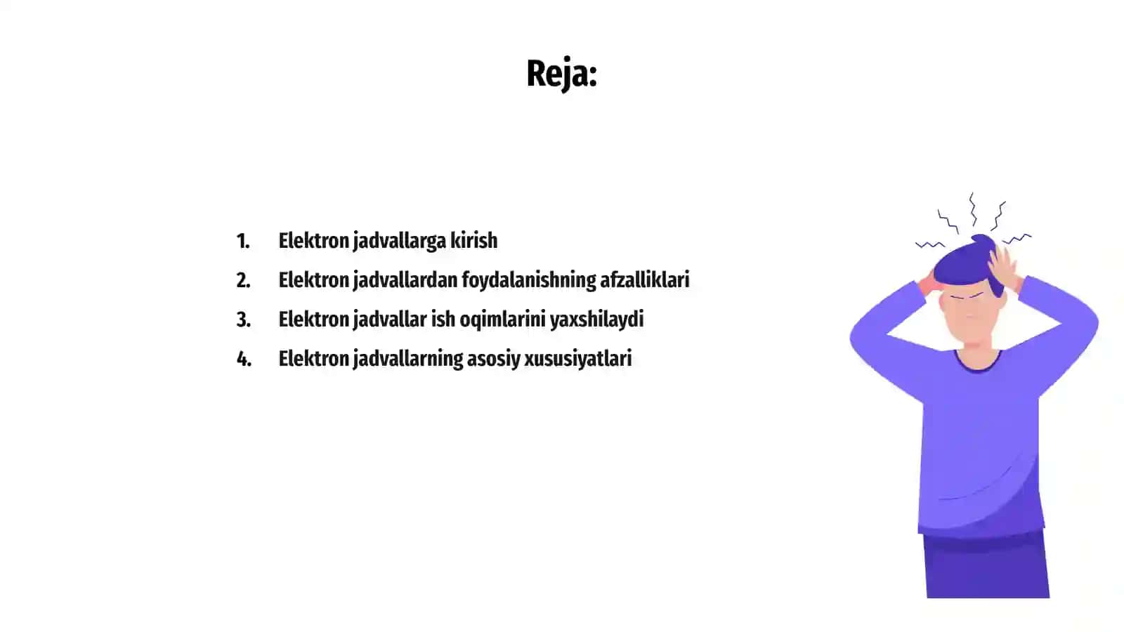 Elektron jadvallar bilan ishlash 2
