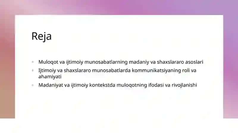 Muloqot ijtimoiy va shaxslararo munosabatlarning ifodasi sifatida 2