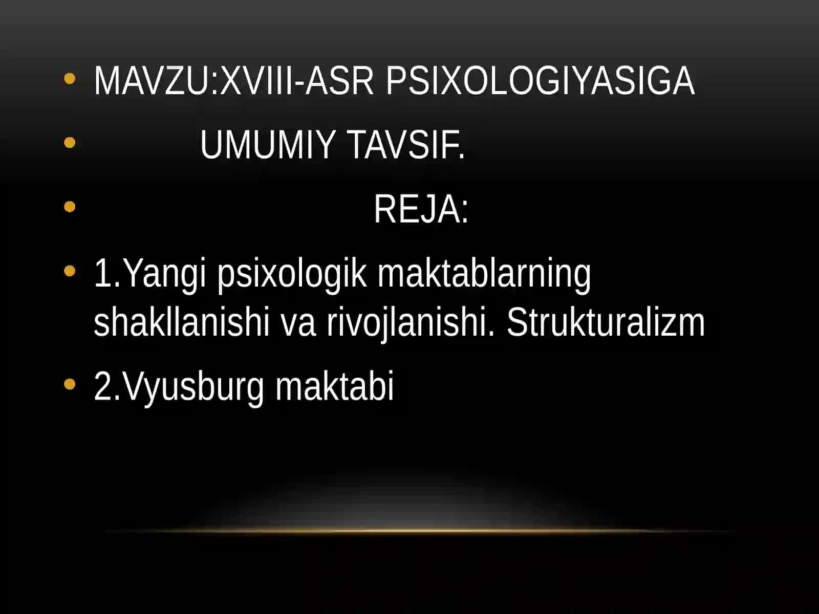 XVIII-ASR PSIXOLOGIYASIGA UMUMIY TAVSIF 2