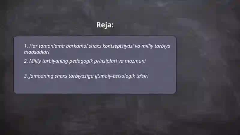 Tarbiyaviy ish 2
