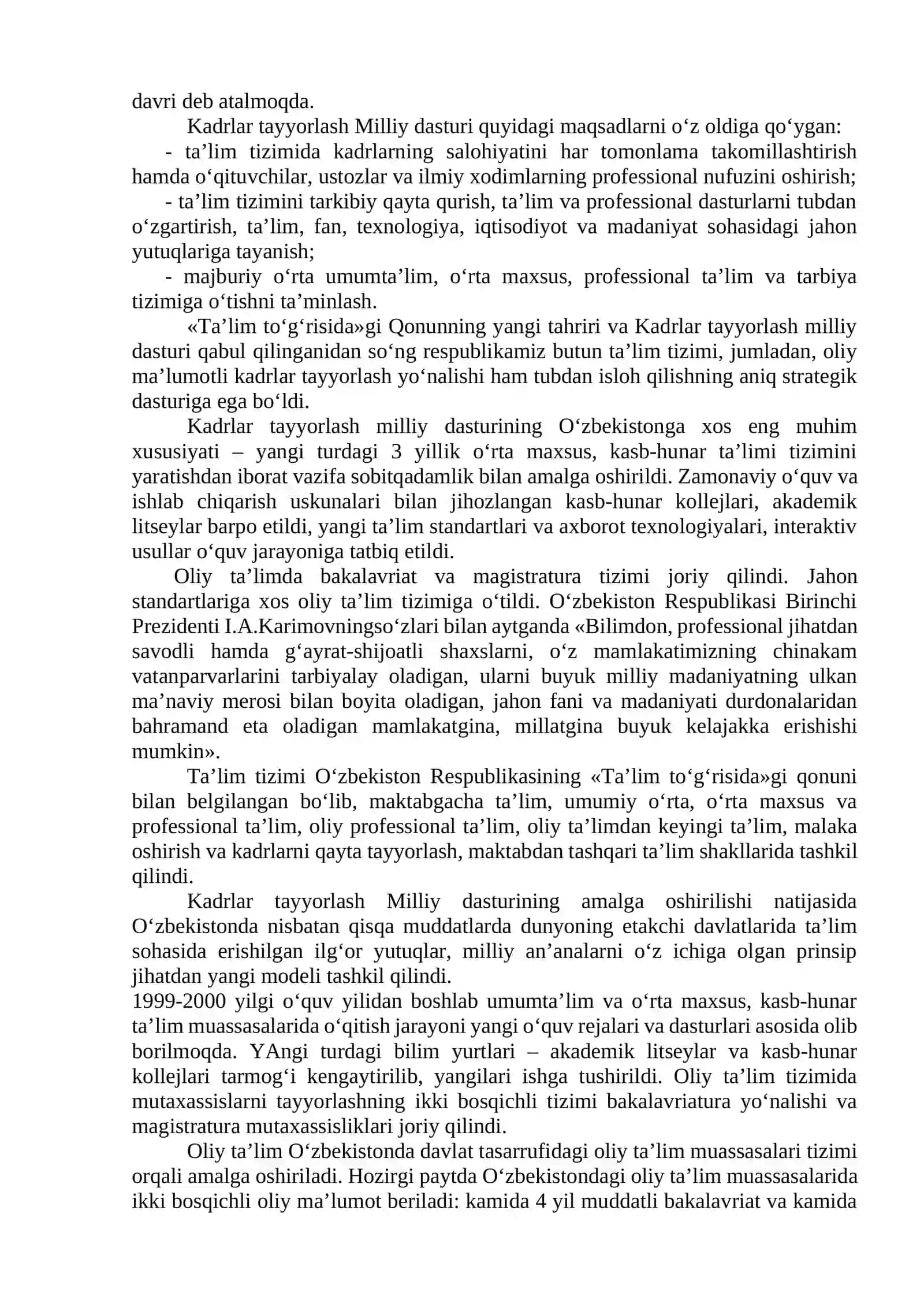 Bolaning ta’lim olish huquqini amalga oshirish to‘g‘risida Ta’lim to’g’risidagi federal qonun. 2